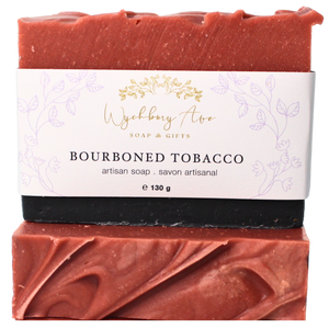 Bourboned Tobacco Activated Charcoal Soap | Cedarwood and Bourbon Handmade Soap