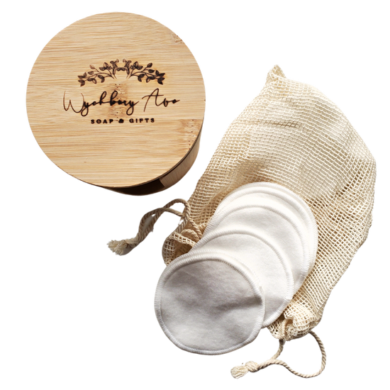 Reusable Cotton Facial Rounds with Bamboo Case