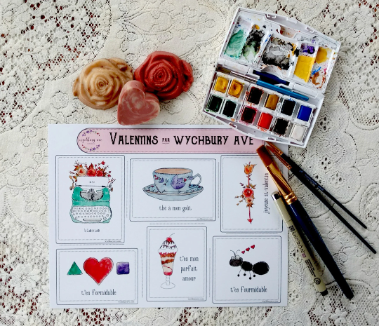 printable french valentines